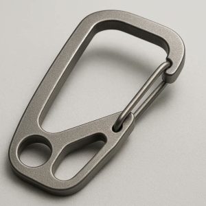 Ultra Light Titanium Carabiner Clip for Backpacking Minimalist Outdoor Travel Hook for Key Organization and Survival Gear Attachment